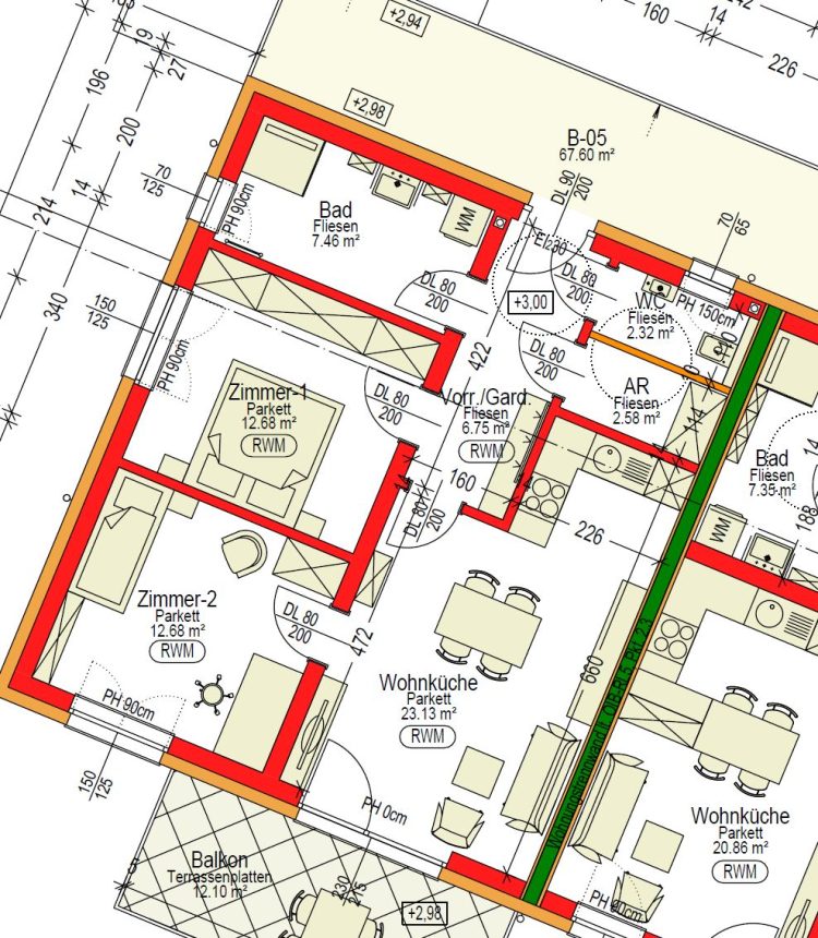 Grundriss Haus B Top 5