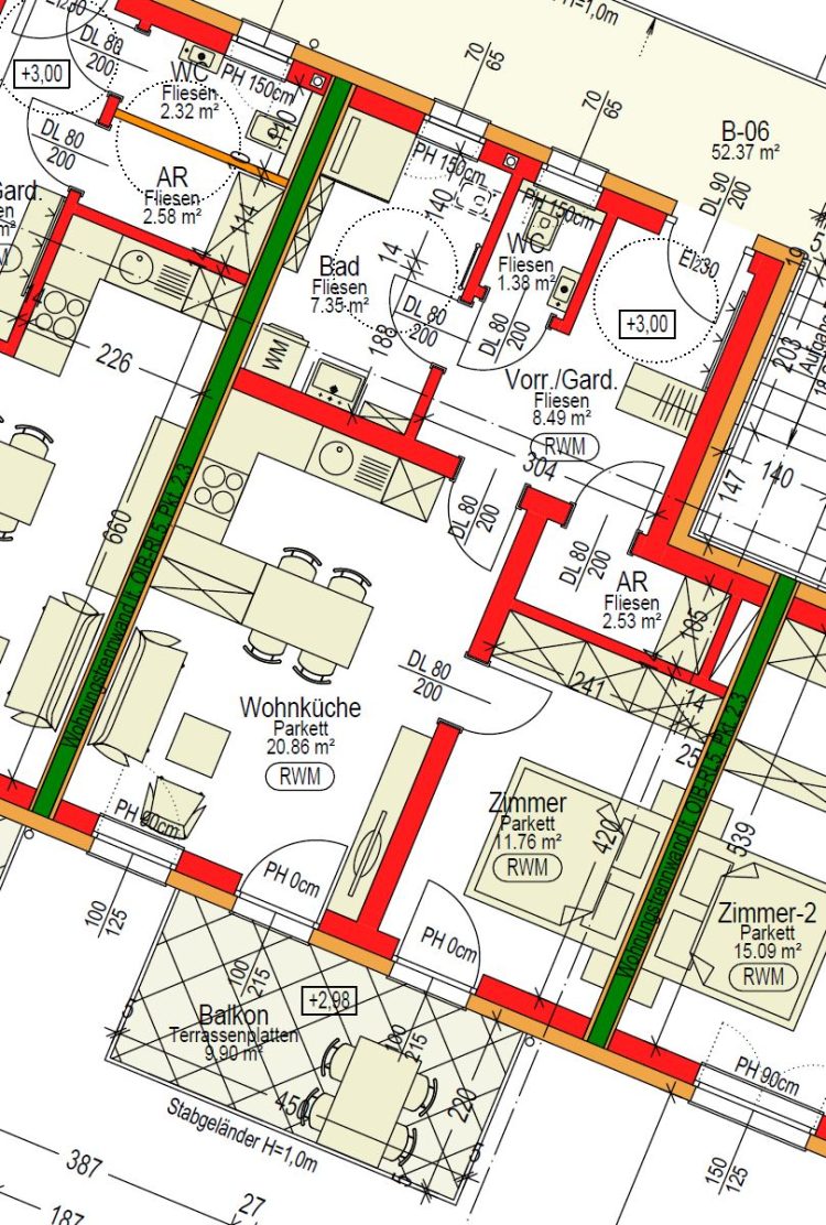 Grundriss Haus B Top 6