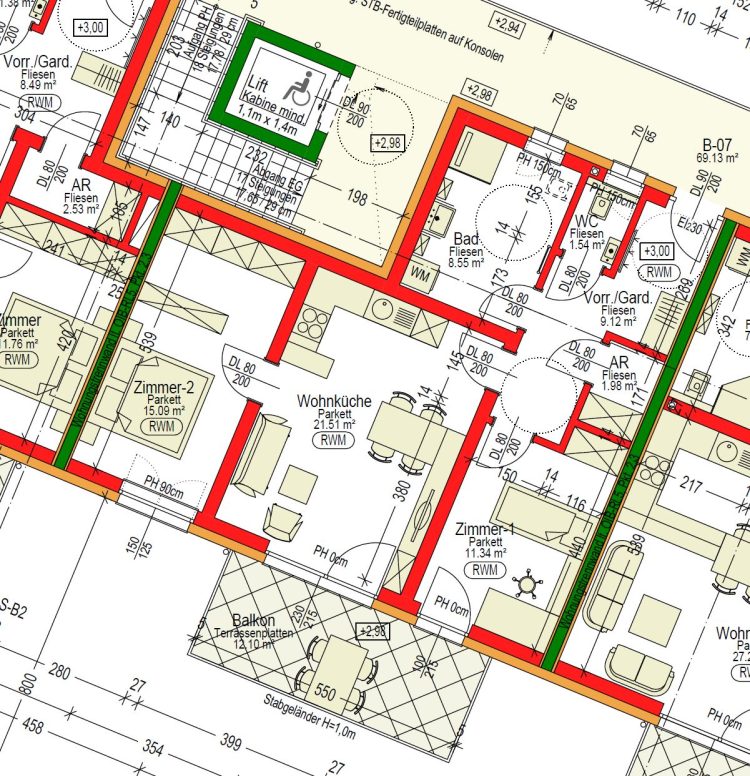 Grundriss Haus B Top 7