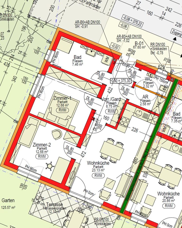 Grundriss Haus B Top 1